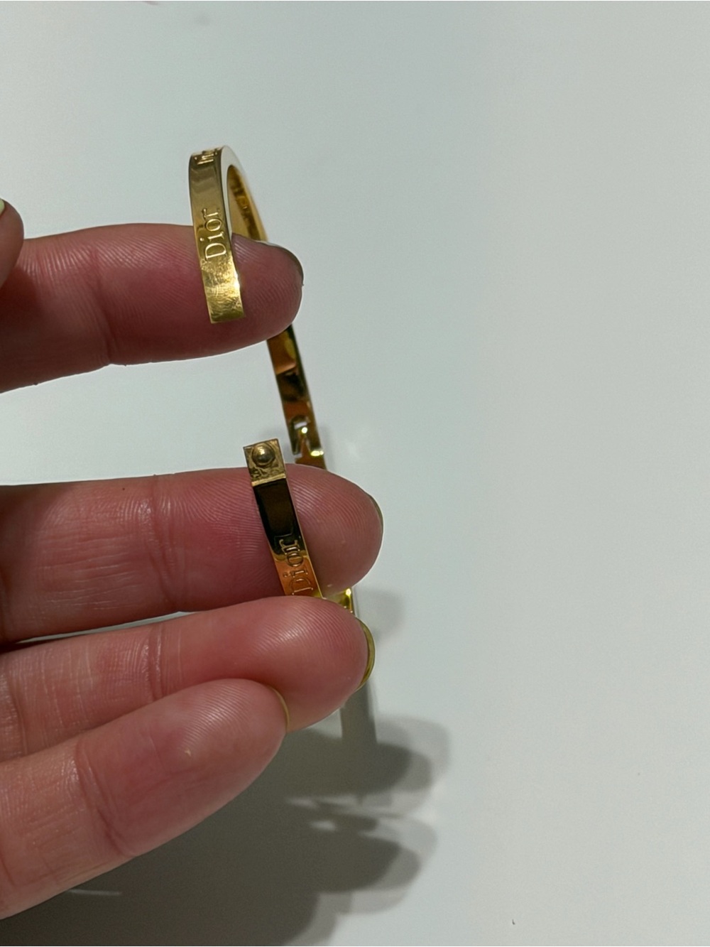 Dior Gold Signature Engraved Bangle - Picture 6 of 6